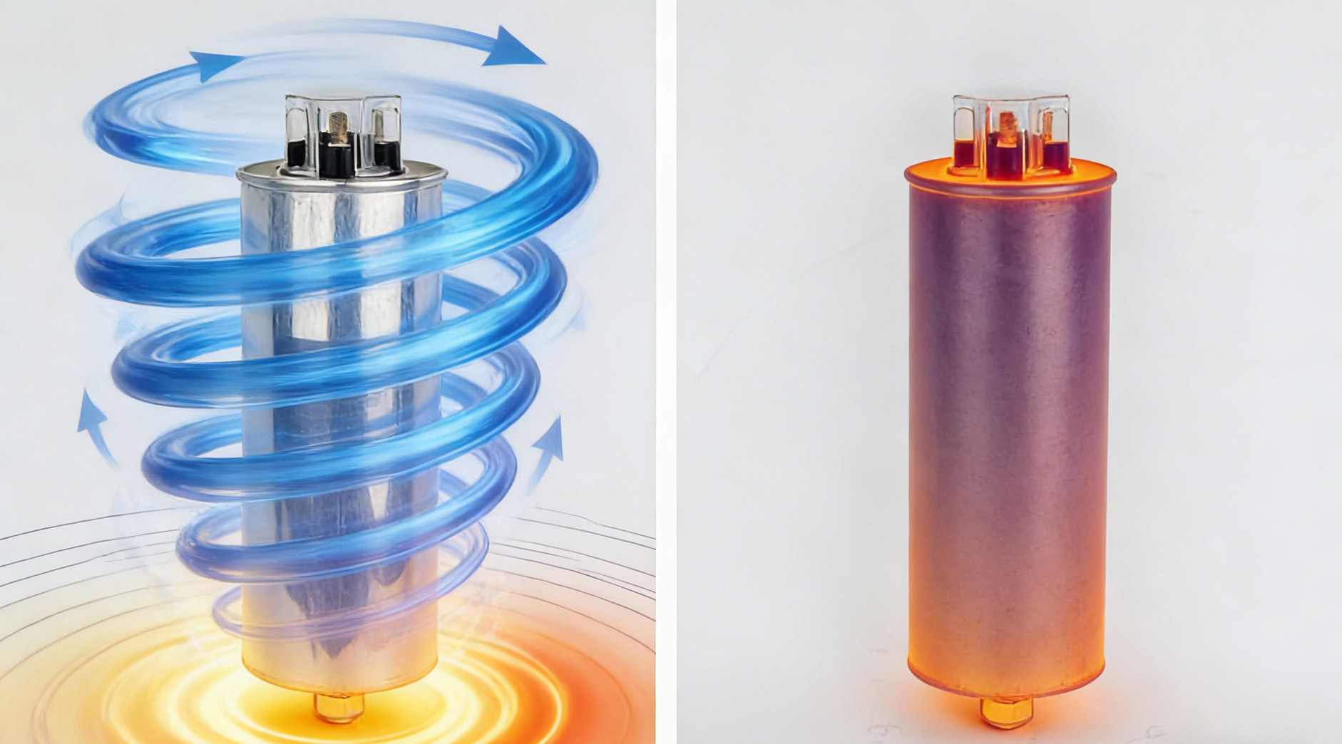 बेलनाकार लो-वोल्टेज सेल्फ-हीलिंग शंट कैपेसिटर का हाइड्रोडायनामिक लाभ: यह आकार बेहतर गर्मी अपव्यय कैसे लाता है?