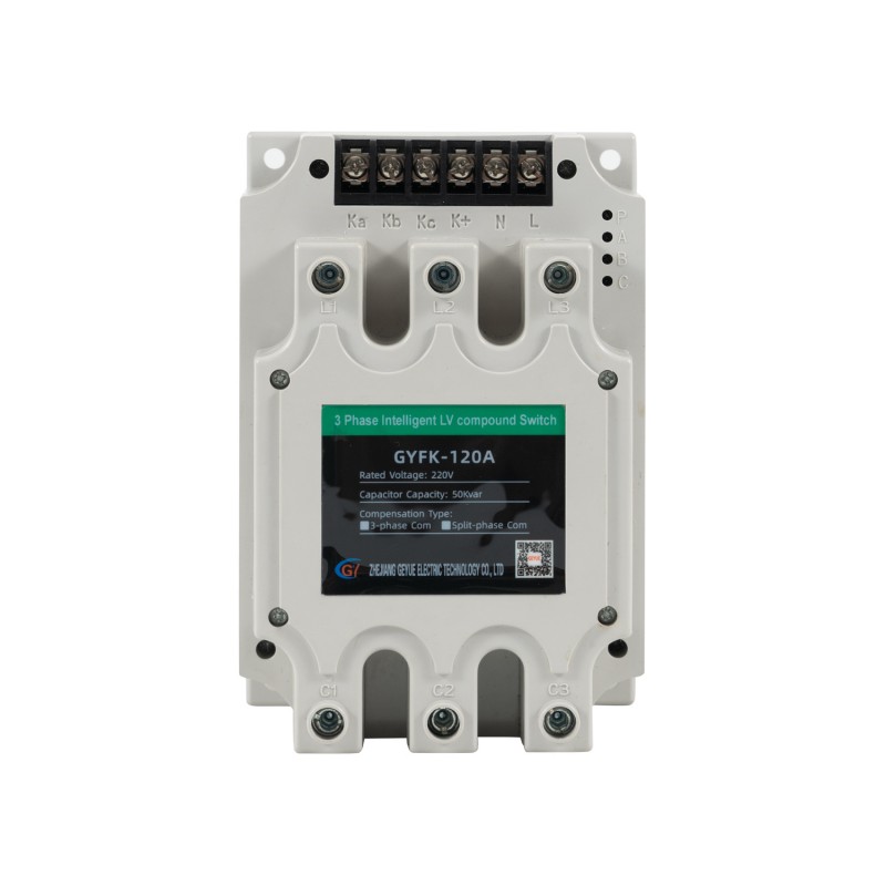 GYFK-120A 220V 50KVAR स्प्लिट-फेज मुआवजा तीन चरण बुद्धिमान कम वोल्टेज यौगिक स्विच